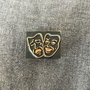 Vintage Letterpress Theater Comedy Tragedy Mask Printer Block Actor Actress Gift